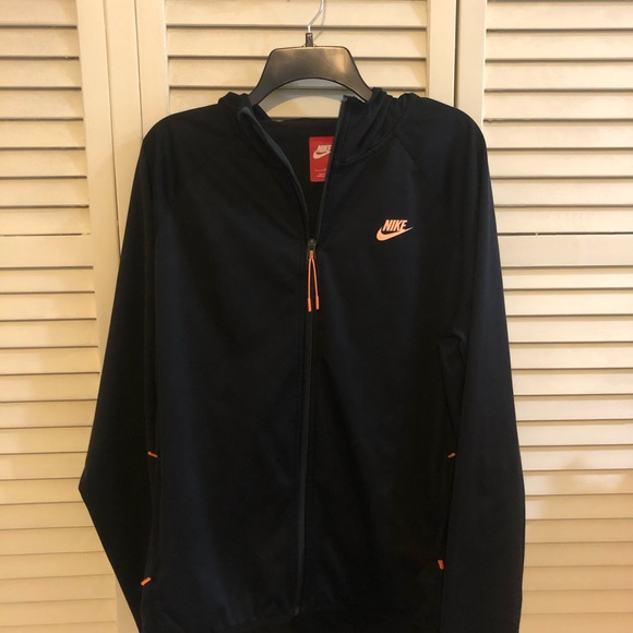 orange nike tech sweatsuit